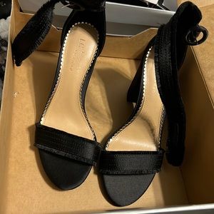 New, never worn Lauren Conrad satin 3” chunky heels